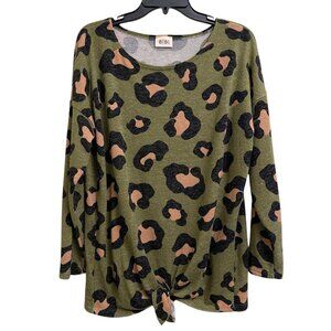 Bibi Boutique Women's Leopard Print Green Size Small (Runs Big)